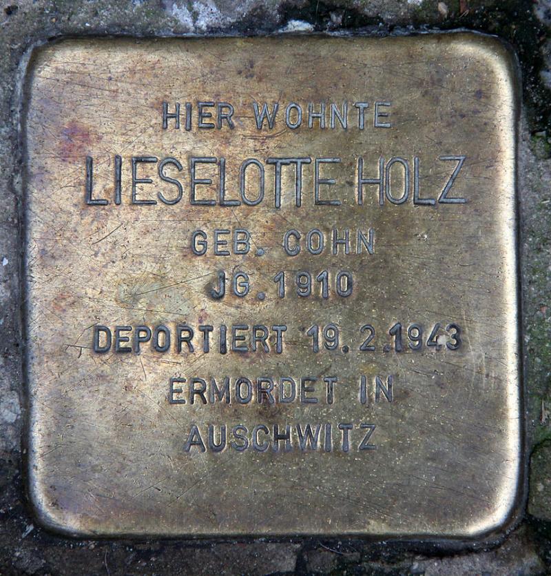 Stolperstein Lieselotte Holz © OTFW