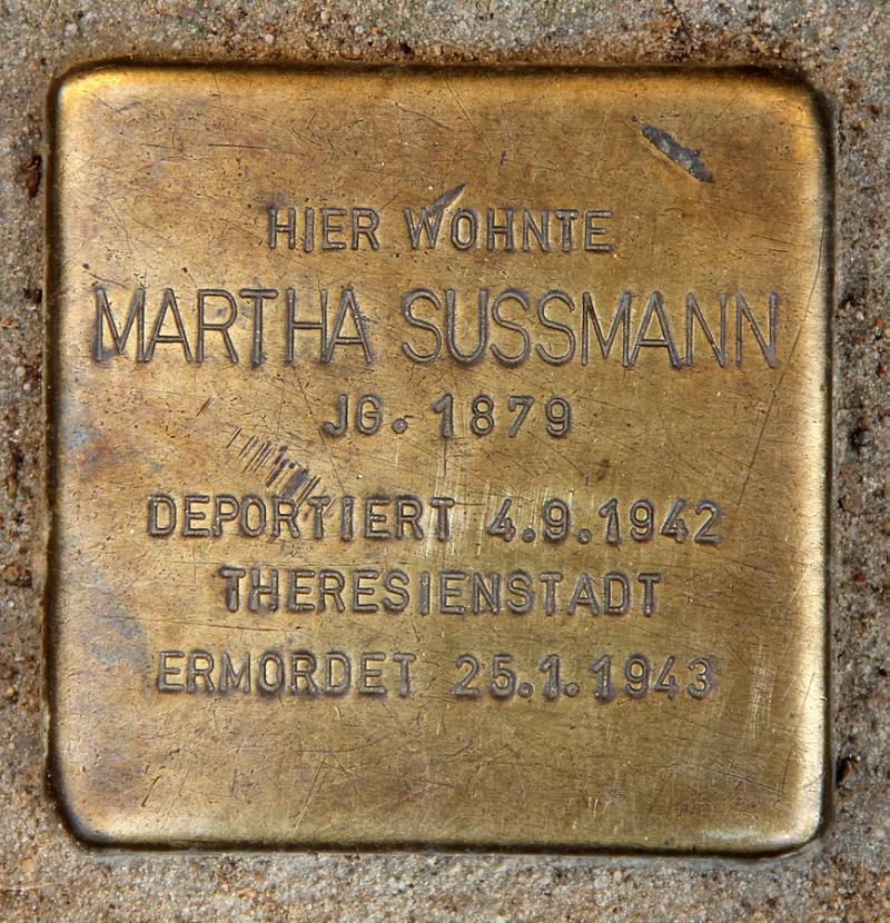 Stolpersteine Martha Sussmann © OTFW