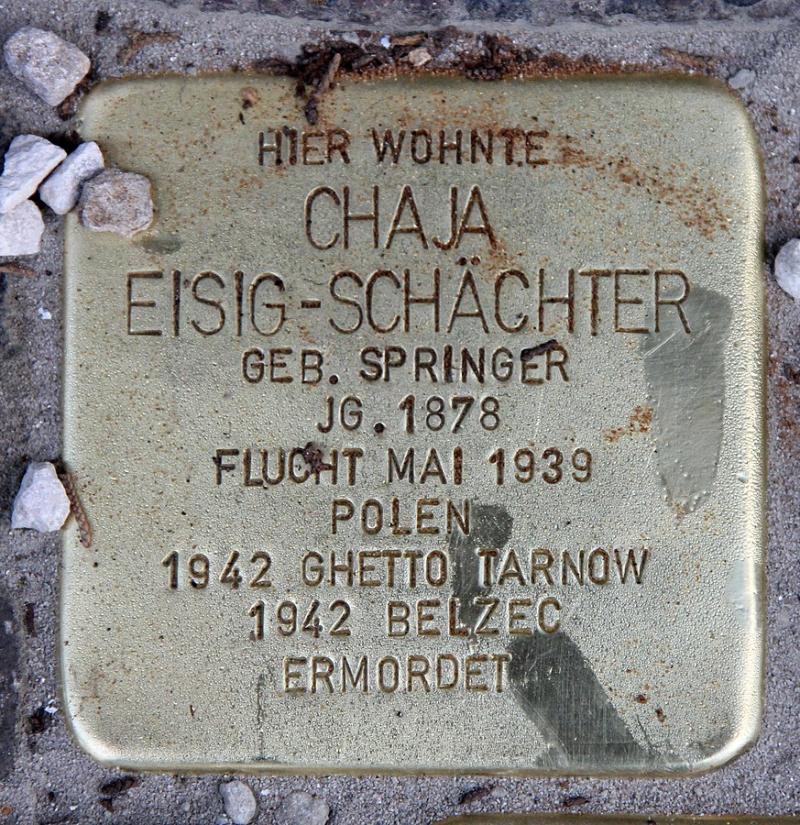 Stolperstein Chaja Eisig-Schächter © OTFW Berlin