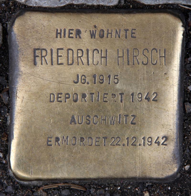 Stolperstein Friedrich Hirsch © OTFW