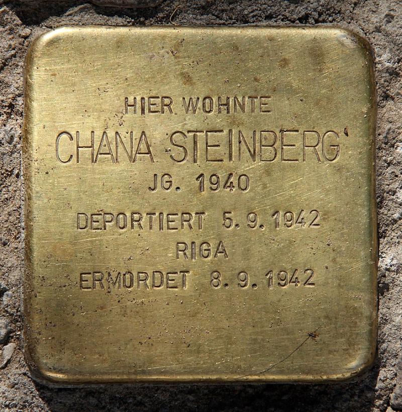 Stolperstein Chana Steinberg © OTFW Berlin