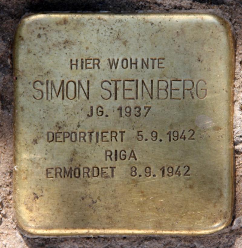 Stolperstein Simon Steinberg © OTFW Berlin