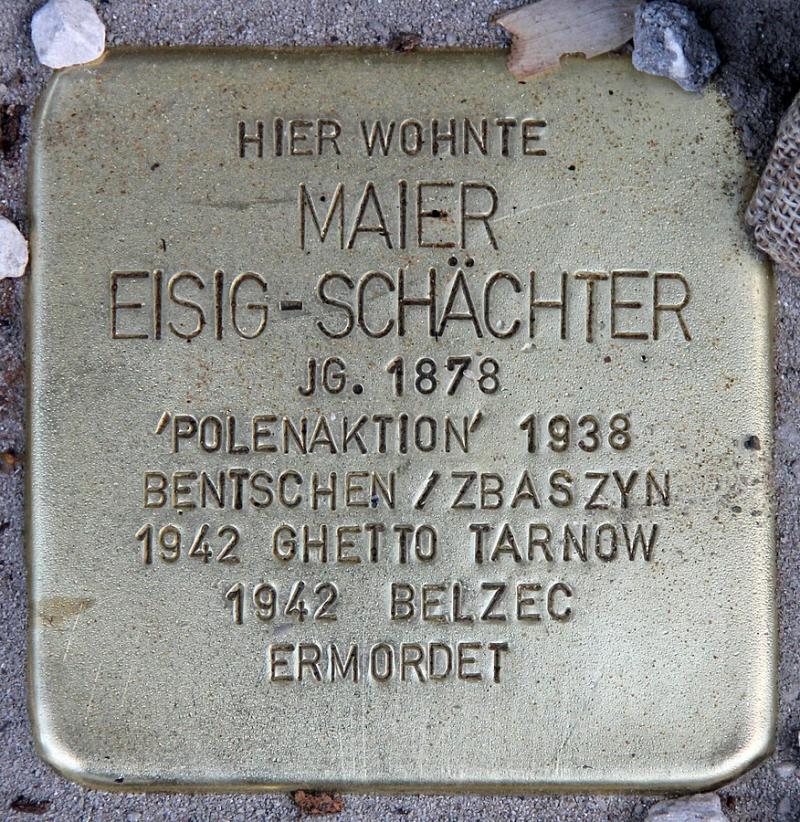Stolperstein Maier Eisig-Schächter © OTFW Berlin