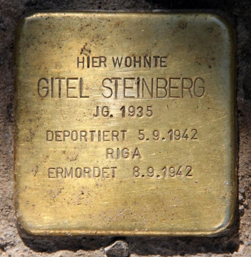 Stolperstein Gitel Steinberg © OTFW Berlin