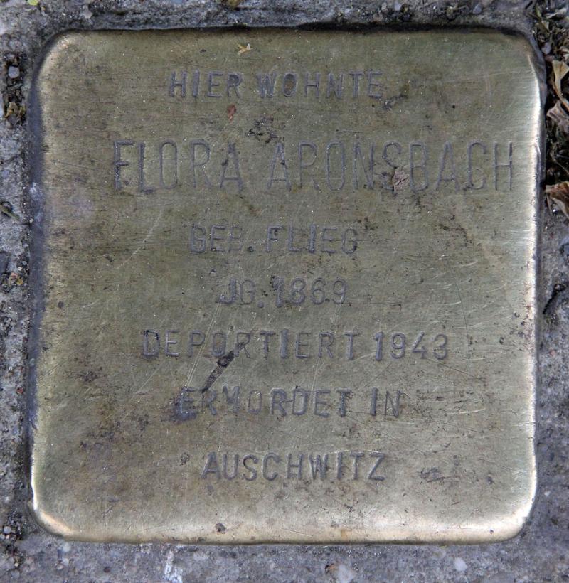 Stolperstein Flora Aronsbach  © OTFW