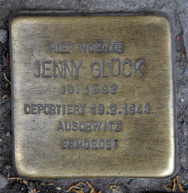 Stolperstein Jenny Glück © OTFW