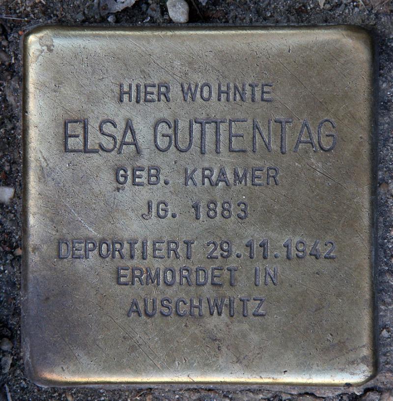 Stolperstein Elsa Guttentag © OTFW