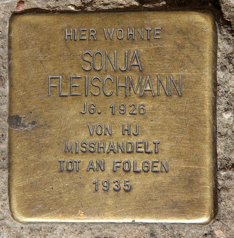 Stolperstein Sonja Fleischmann © OTFW