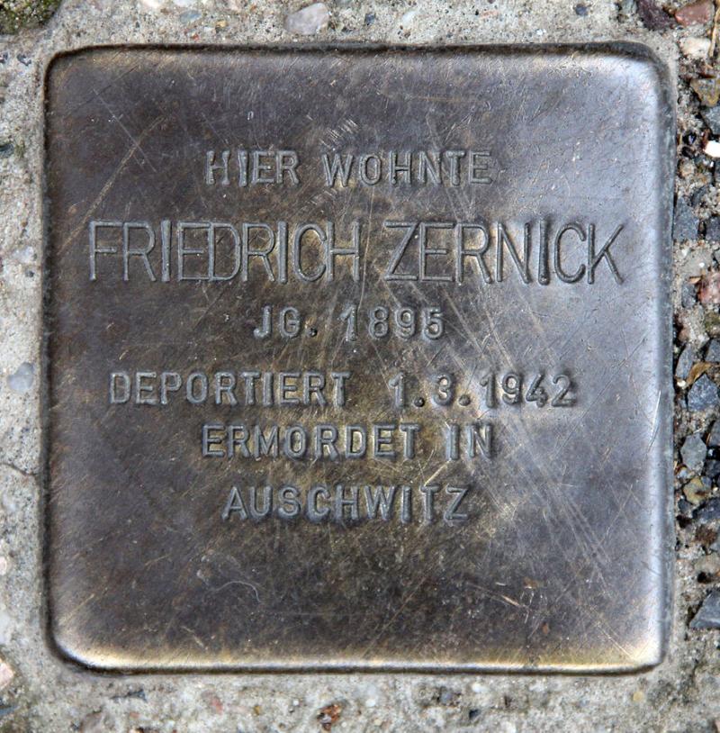 Stolperstein Friedrich Zernick © OTFW