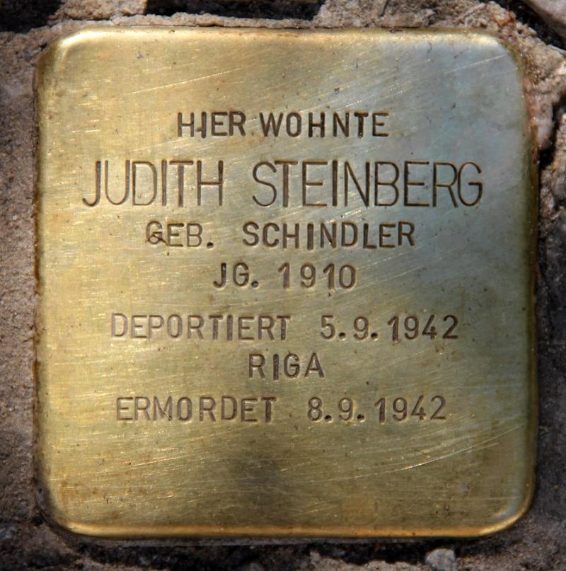 Stolperstein Judith Steinberg © OTFW Berlin