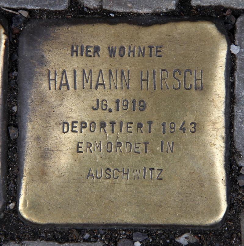 Stolperstein Haimann Hirsch © OTFW