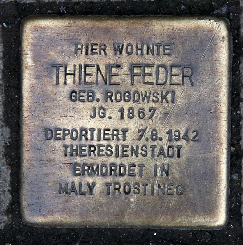 Stolperstein Thiene Feder © OTFW