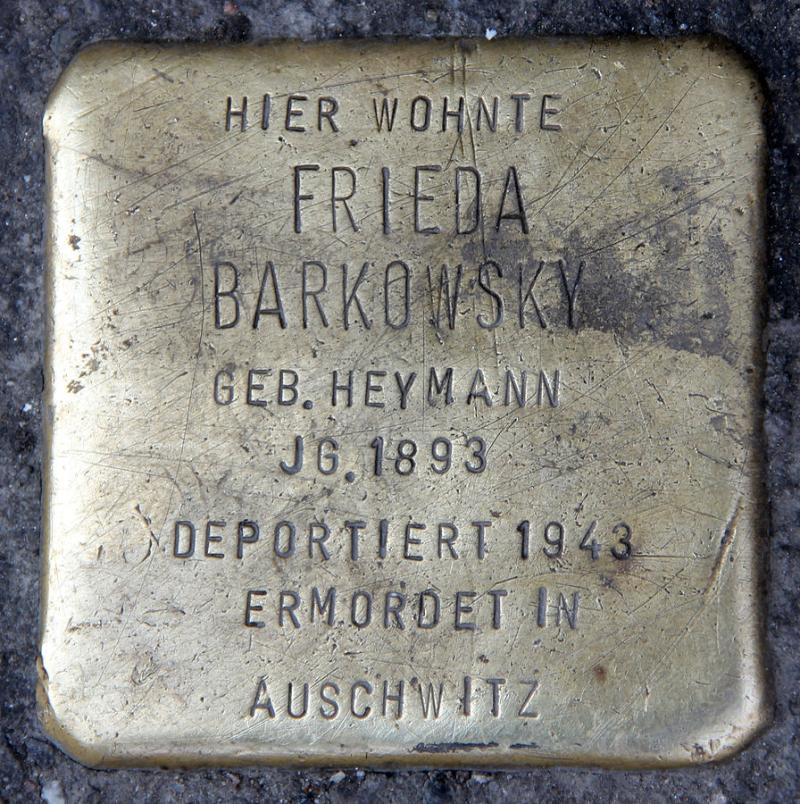 Stolperstein Frieda Barkowsky  © OTFW