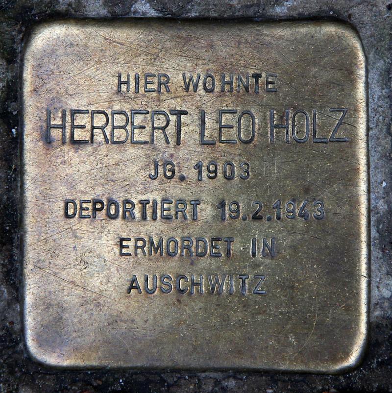 Stolperstein Herbert Leo Holz © OTFW