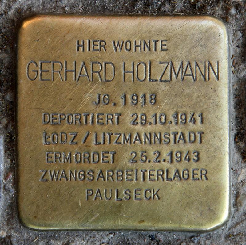 Stolperstein Gerhard Holzmann  © OTFW