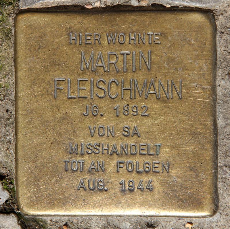 Stolperstein Martin Fleischmann © OTFW