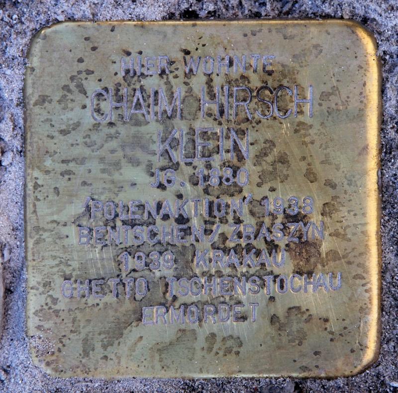 Stolperstein Chaim Hirsch Klein © OTFW Berlin