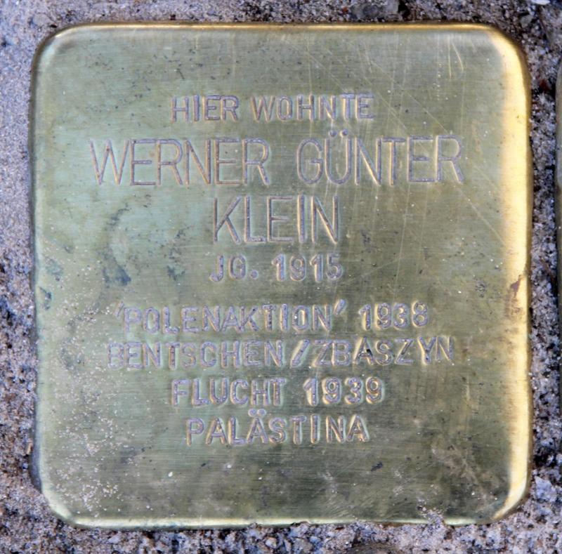  Stolperstein Werner Günter Klein © OTFW Berlin