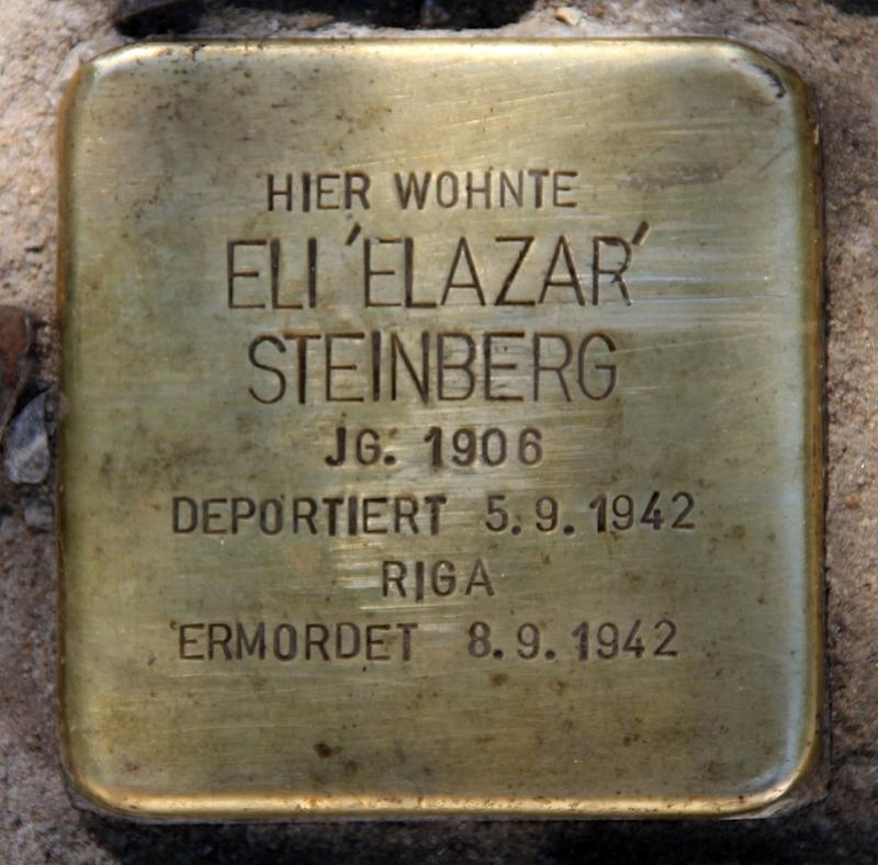 Stolperstein Eli Elazar Steinberg © OTFW Berlin