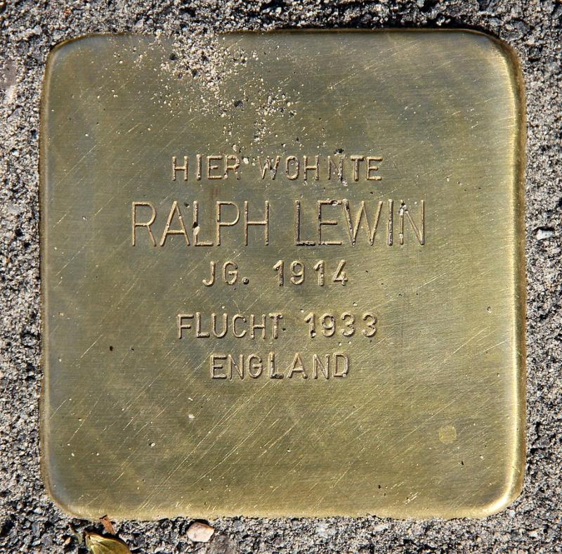  Stolperstein Ralph Lewin © OTFW Berlin