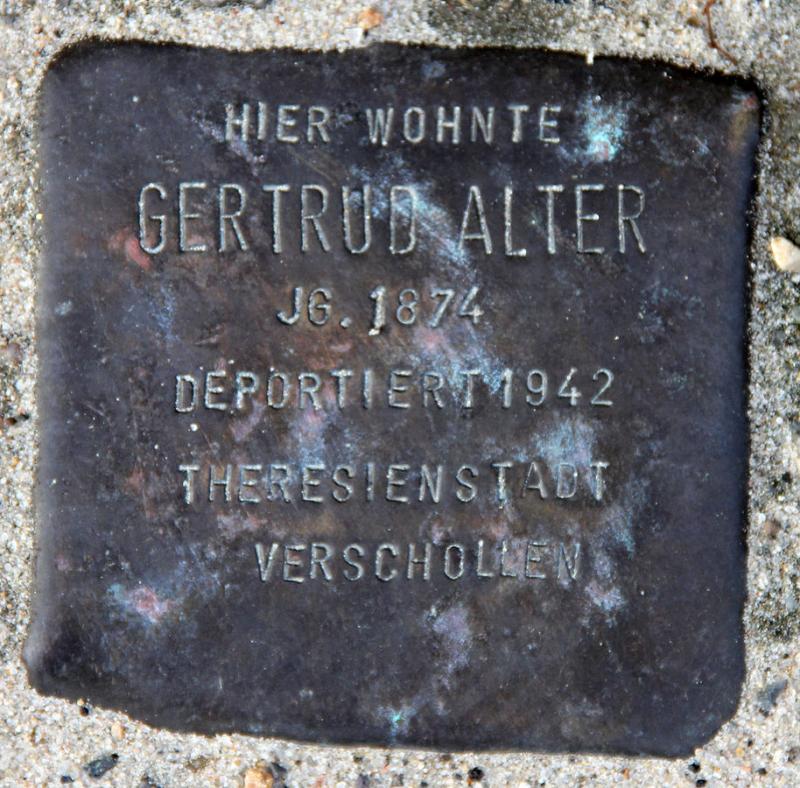 Stolperstein Gertrud Alter  © OTFW
