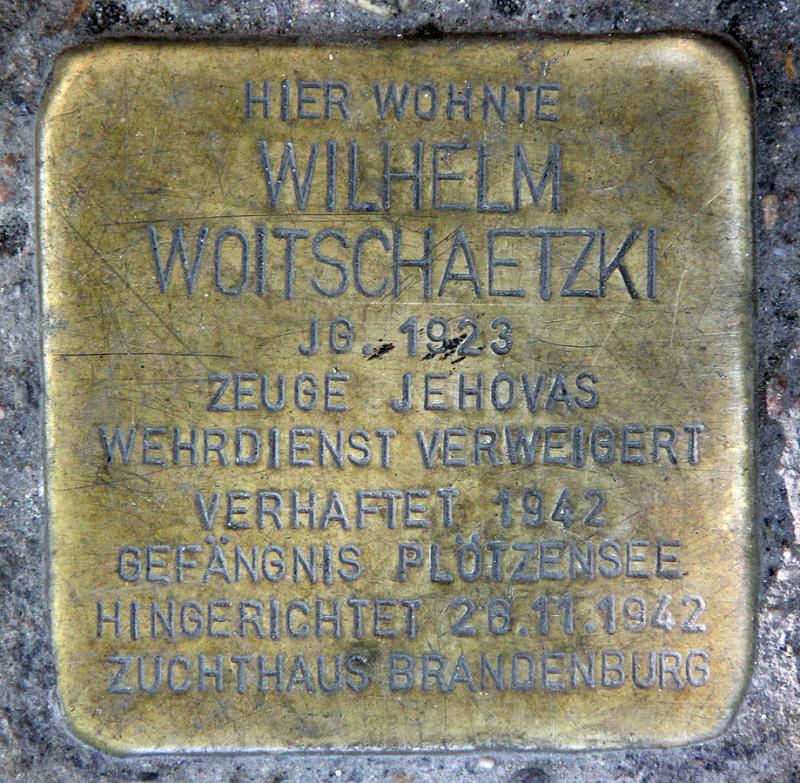Stolperstein Wilhelm Woitschaetzki © OTFW