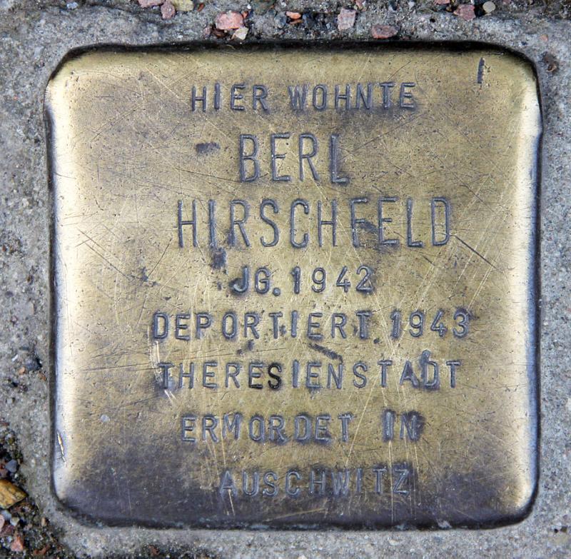 Stolperstein Berl Hirschfeld © OTFW