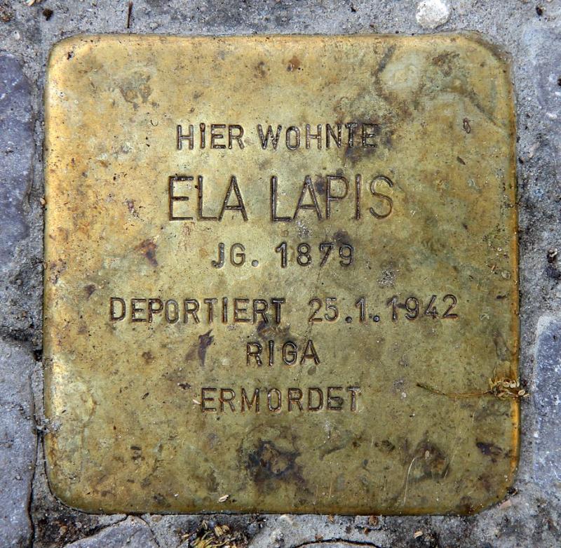 Stolperstein für Ela Lapis © OTFW