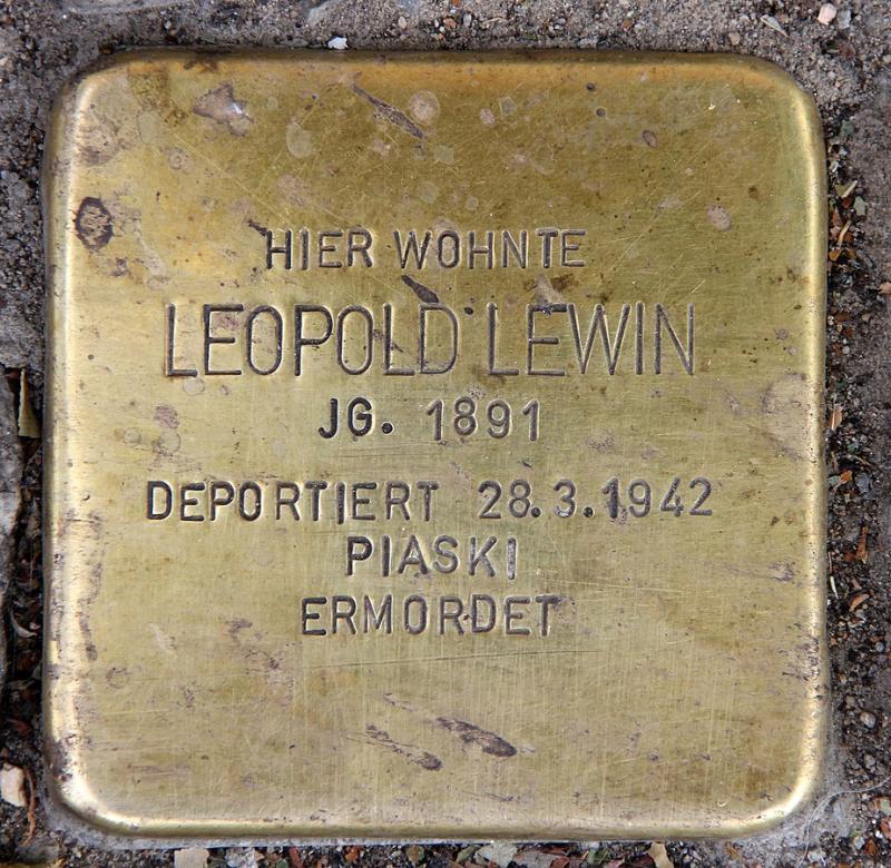  Stolperstein Leopold Lewin © OTFW Berlin