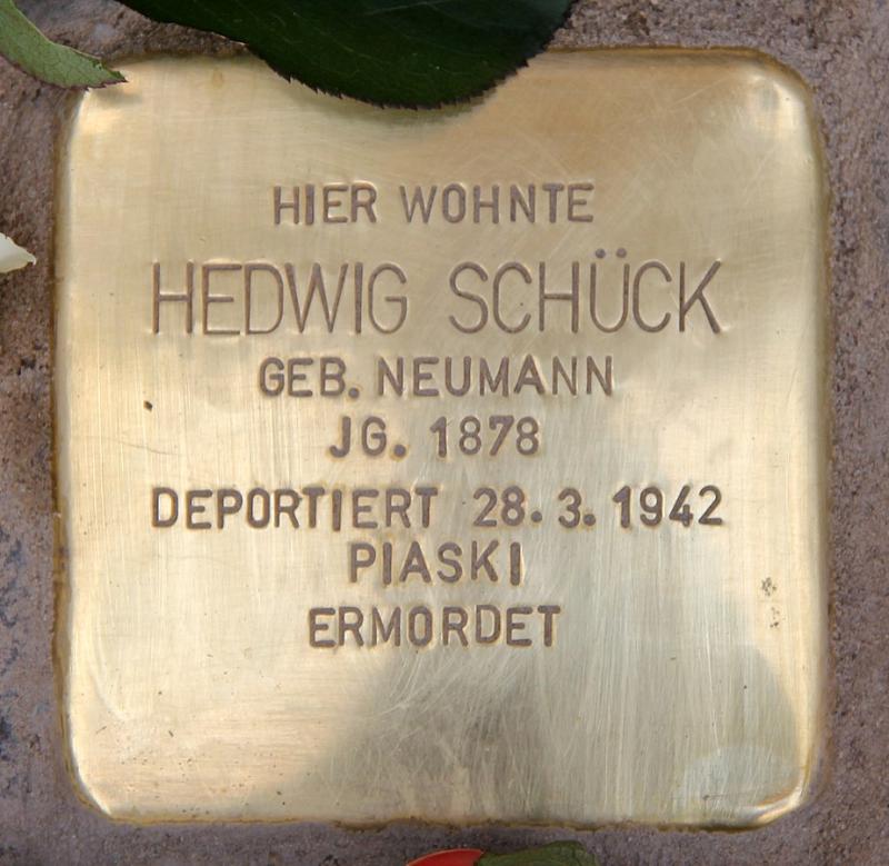  Stolperstein Hedwig Schück © OTFW Berlin