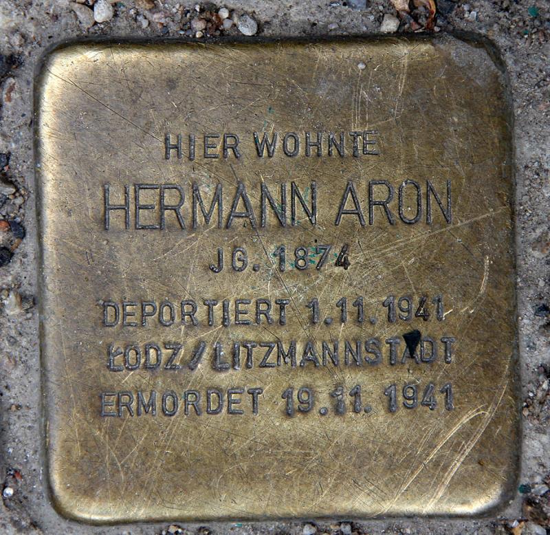Stolperstein Hermann Aron  © OTFW