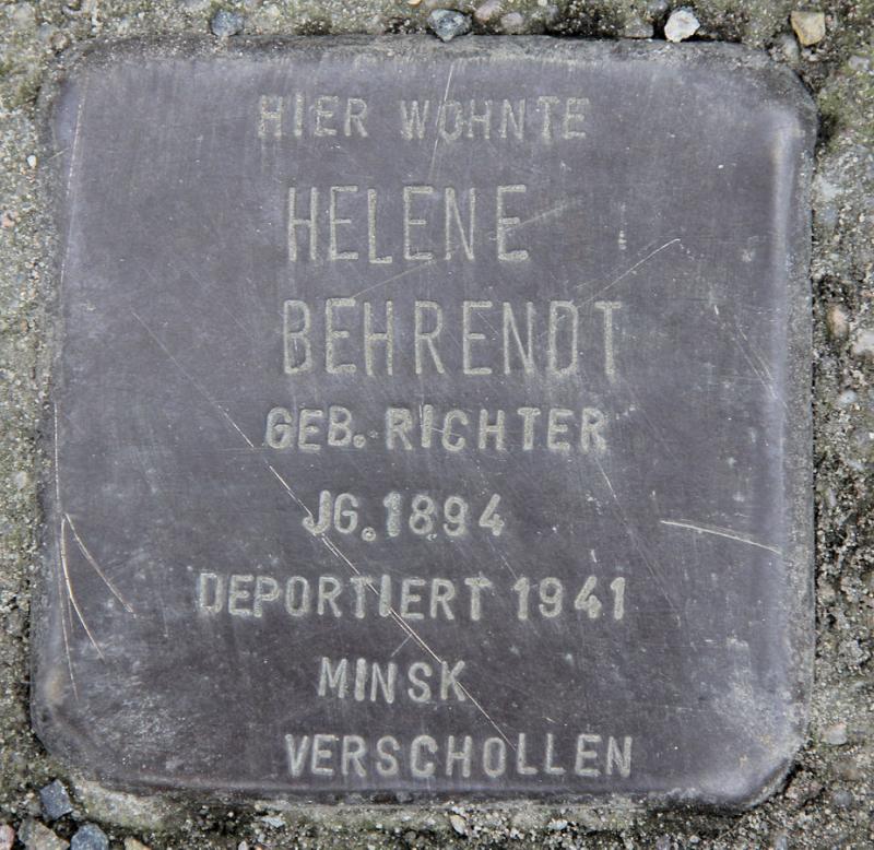 Stolperstein Helene Behrendt  © OTFW