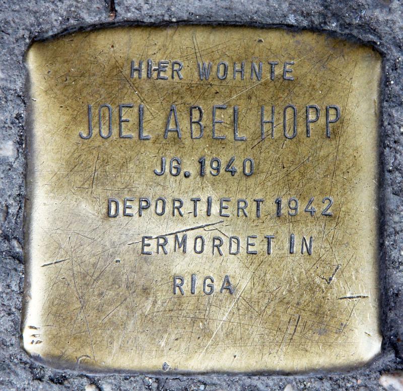 Stolpersteine Joel Abel Hopp  © OTFW