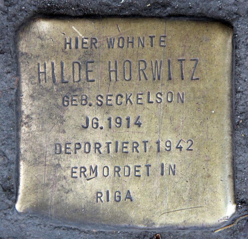 Stolperstein Hilde Horwitz  © OTFW