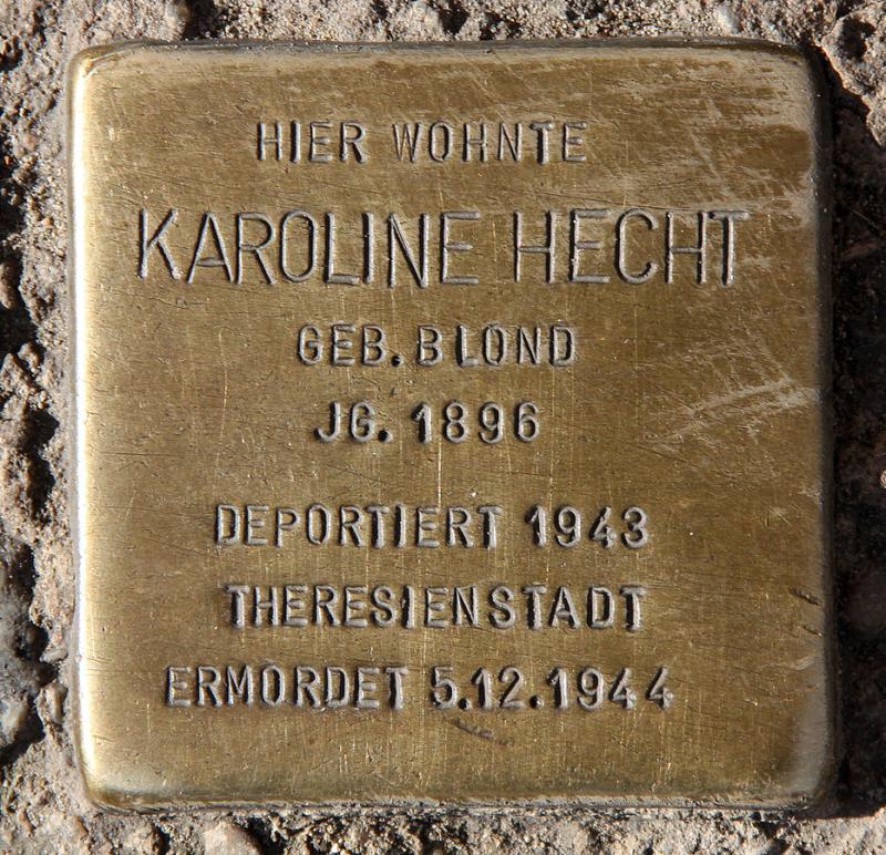Stolperstein Karoline Hecht © OTFW