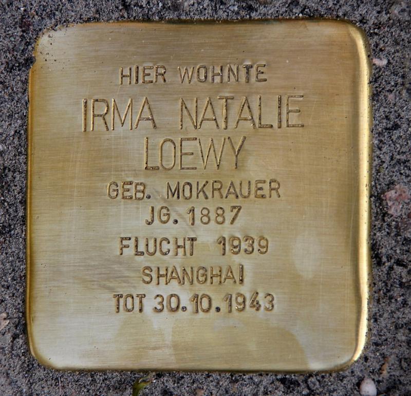  Stolperstein Irma Natalie Loewy © OTFW Berlin