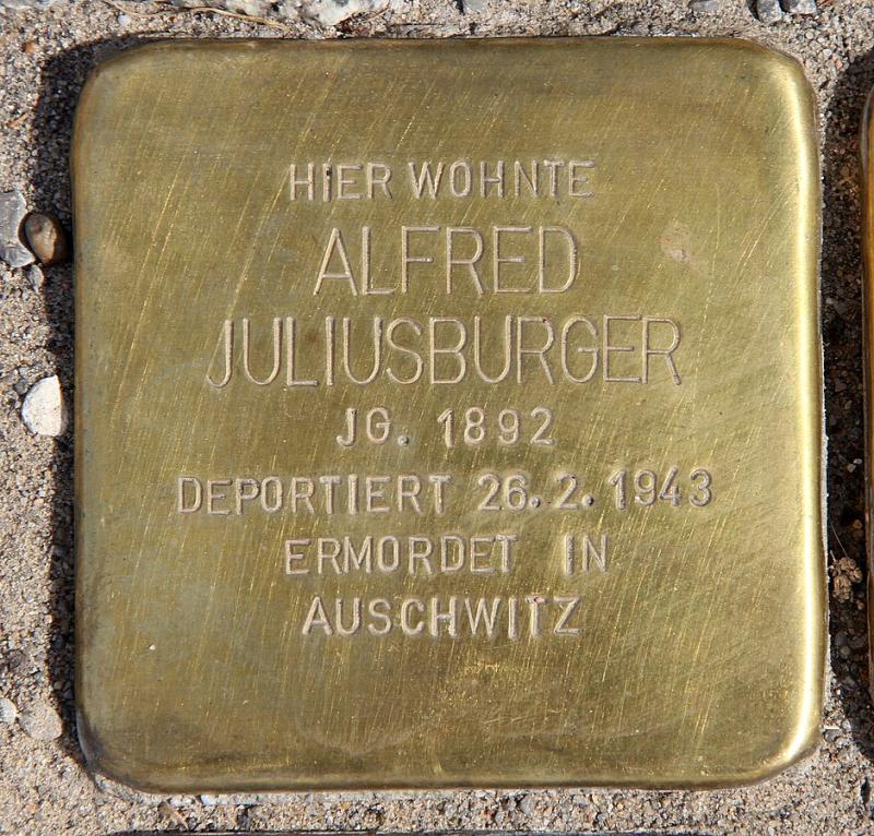Stolperstein Alfred Juliusburger © OTFW Berlin