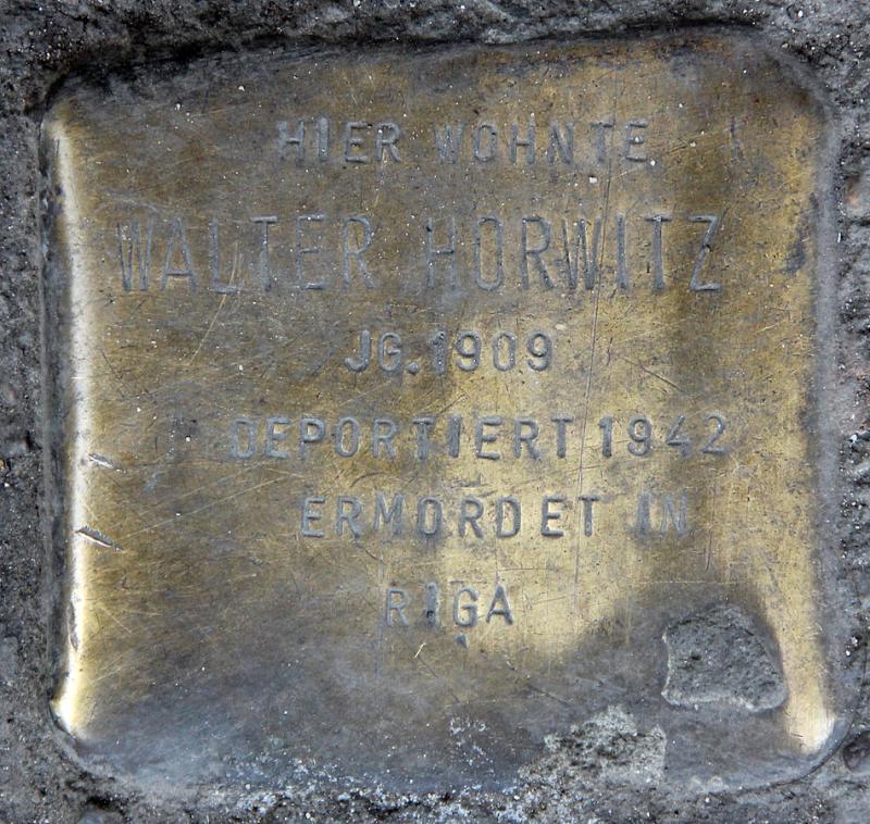 Stolperstein Walter Horwitz  © OTFW