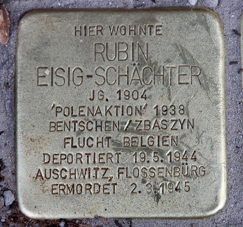 Stolperstein Rubin Eisig-Schächter © OTFW Berlin