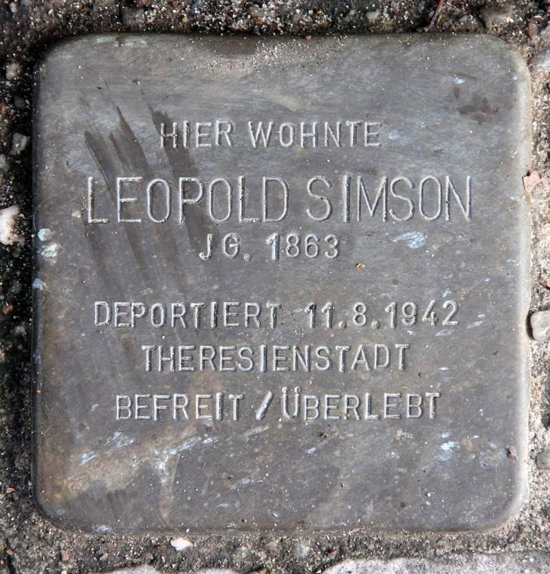 Stolperstein Leopold Simson © OTFW