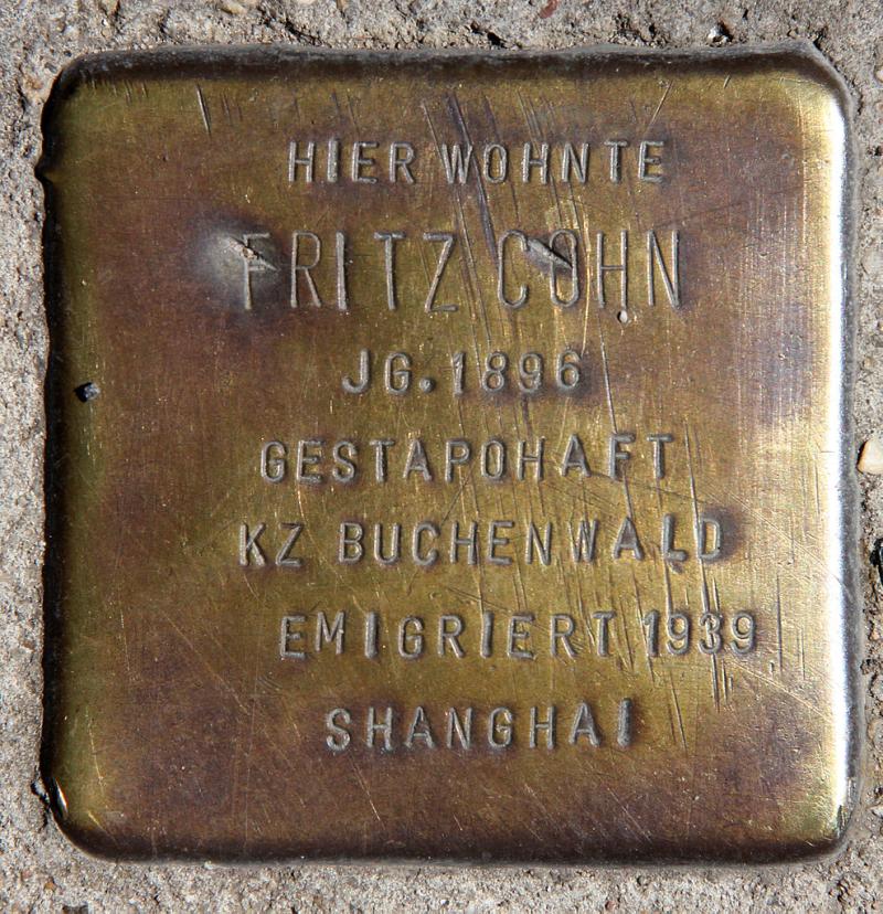 Stolperstein Fritz Cohn © OTFW