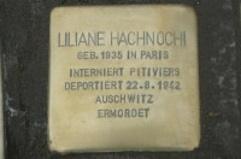 Stolperstein von Liliane Hachnochi