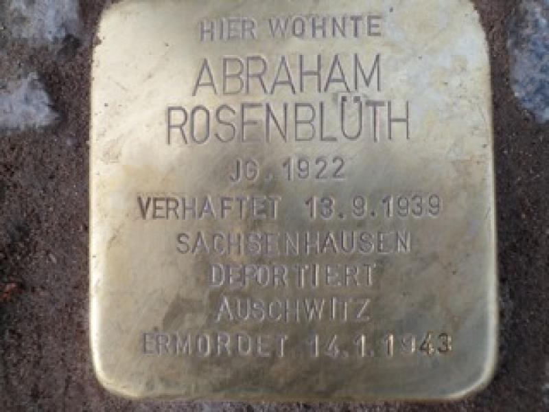 Stolperstein für Abraham Rosenblüth