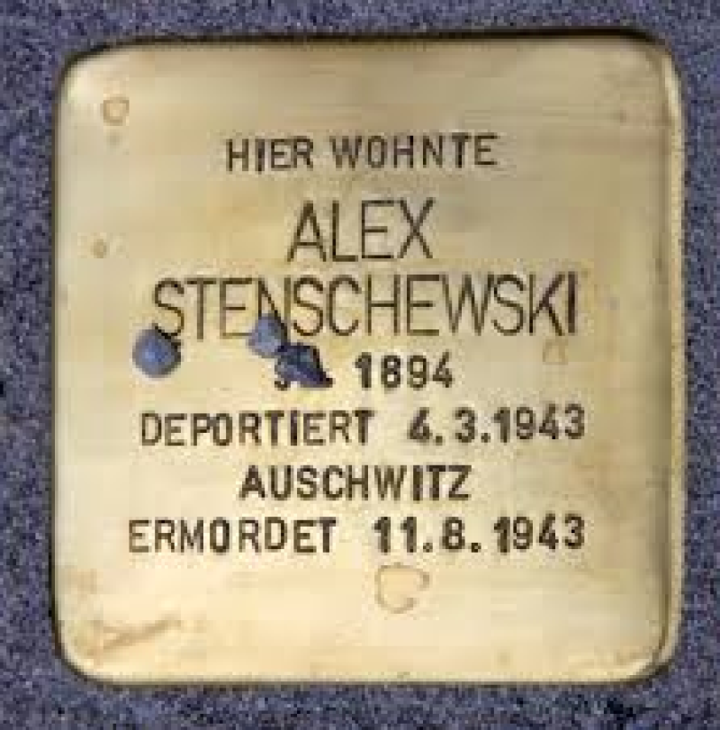 Stolperstein Alex Stenschewski © OTFW