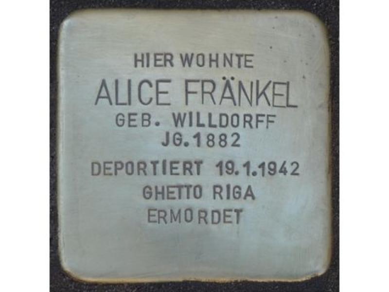 Stolperstein für Alice Fränkel