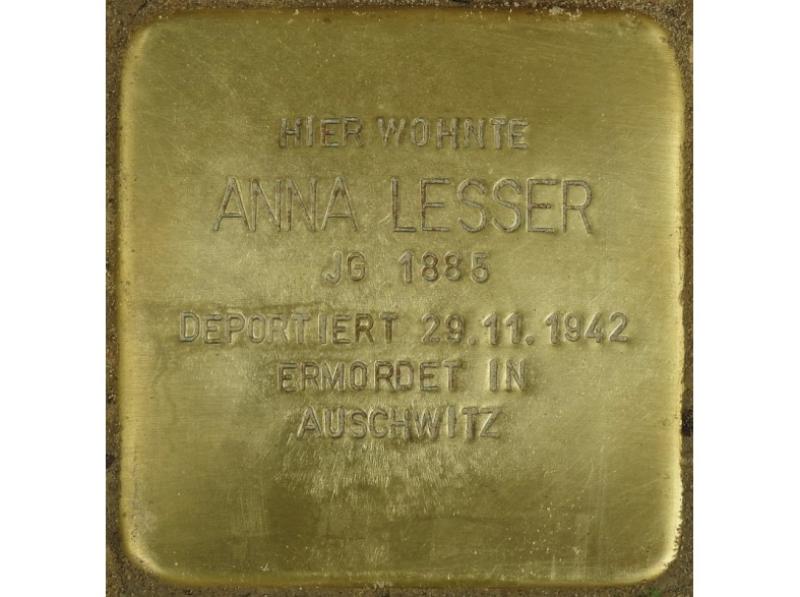 Stolperstein für Anna Lesser © Stolpersteine-Initiative CW, Hupka