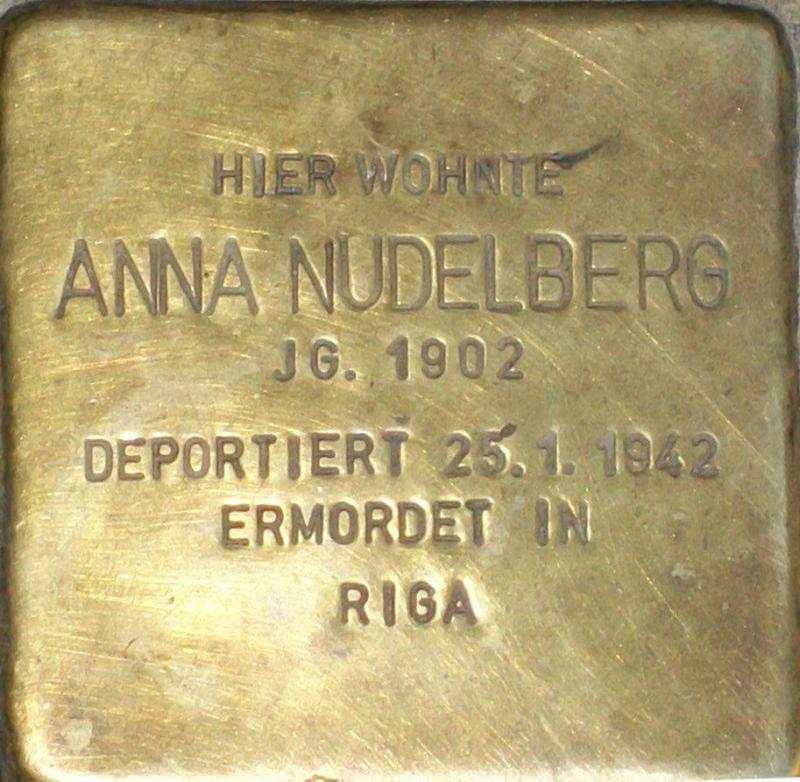 Stolperstein für Anna Nudelberg