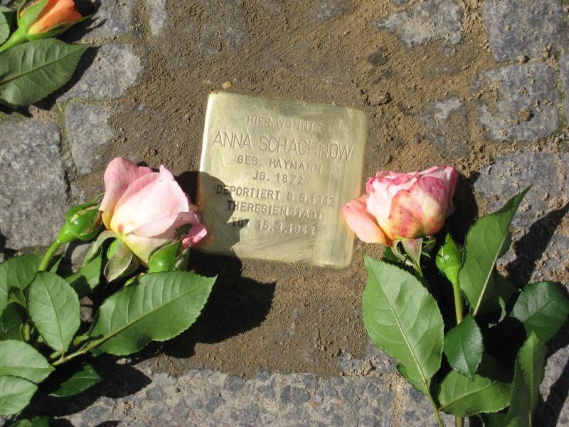 Stolperstein für Anna Schachnow. Copyright: MTS
