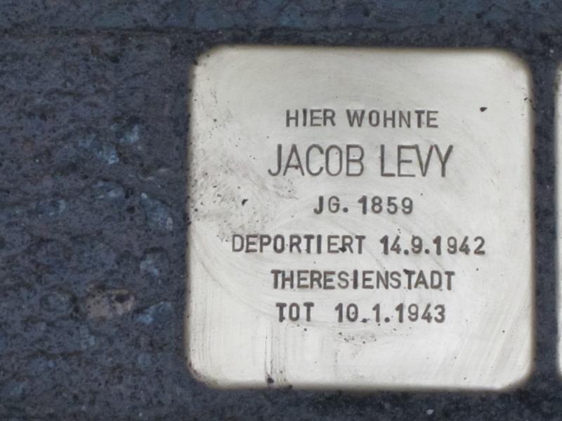Stolperstein für Jacob Levy. Copyright: MTS