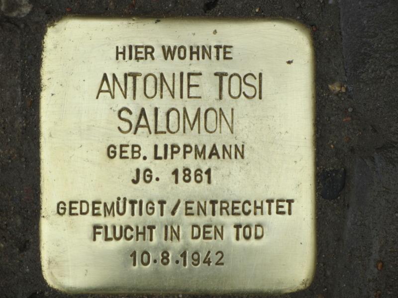 Stolperstein für Antonie Tosi Salomon, Foto Stolpersteine-Initiative CW, Siebold